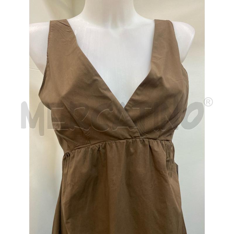VESTITO DONNA FRACOMINA MARRONE SMANICATO FIOCCO NELLA SCHIENA  | Mercatino dell'Usato Torino tenivelli 4