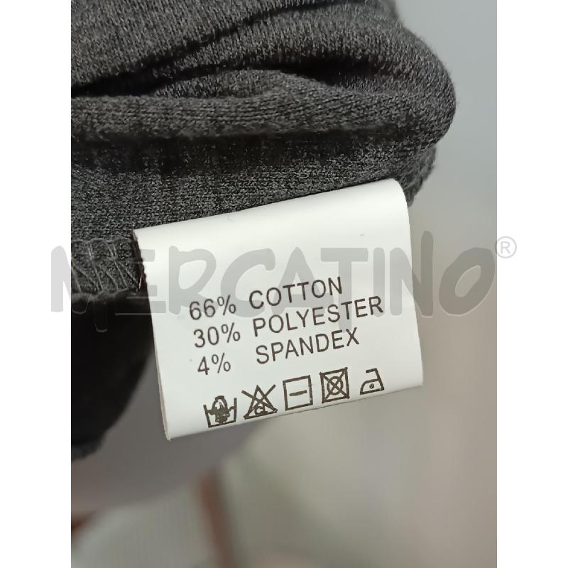 VESTITO DONNA FUEGO GRIGIO SPALLE AZZURRO EFFETTO SCAMOSCIATO CON STRASS E BORCHIE SMANICATO  | Mercatino dell'Usato Torino tenivelli 3