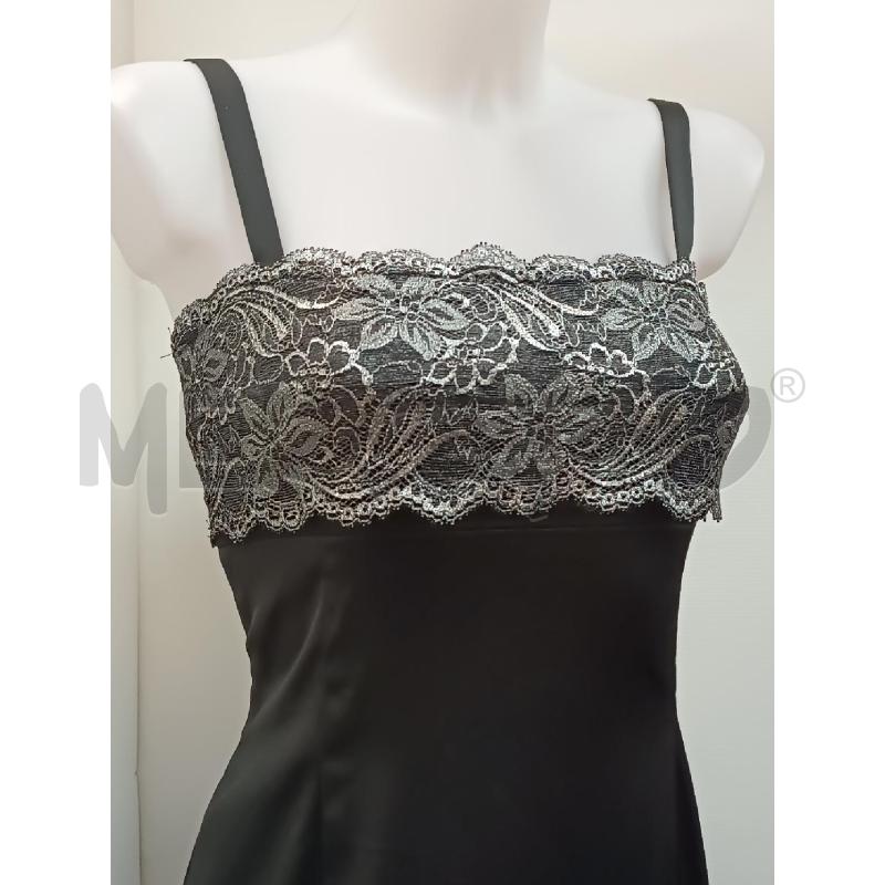 VESTITO DONNA GATTINONI NERO PIZZO GRIGIO IN ALTO BRETELLE   | Mercatino dell'Usato Torino tenivelli 2