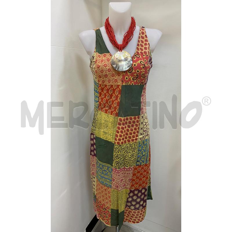 VESTITO DONNA GIORGIO KAUTEN SMANICATO VERDE ROSSO BORDEAUX  | Mercatino dell'Usato Torino tenivelli 1