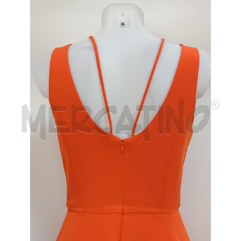 VESTITO DONNA GREEN COAST ARANCIONE SMANICATO CON BRETELLE  | Mercatino dell'Usato Torino tenivelli 2