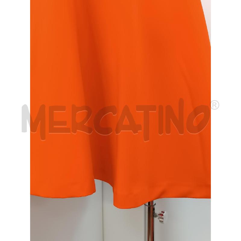 VESTITO DONNA GREEN COAST ARANCIONE SMANICATO CON BRETELLE  | Mercatino dell'Usato Torino tenivelli 3