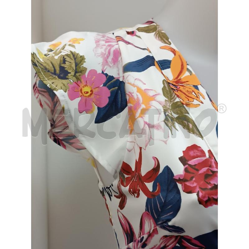 VESTITO DONNA GUESS BIANCO FLORALE COLORI SMANICATO VOLLANT  | Mercatino dell'Usato Torino tenivelli 2