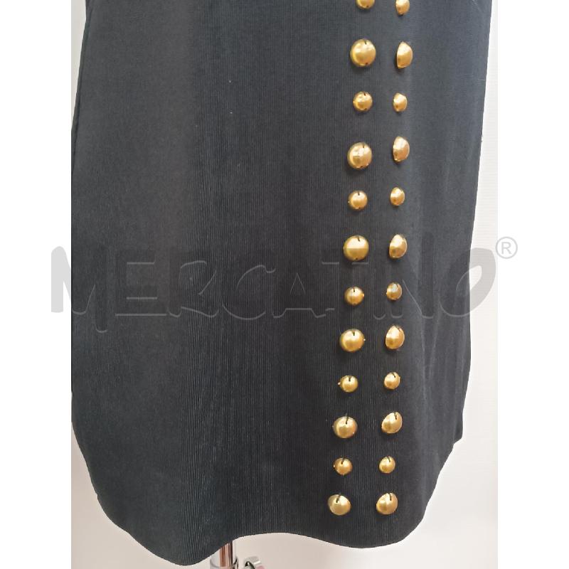 VESTITO DONNA GUESS DI MAGLINA NERA BORCHIE DORATE SMANICATO DOLCEVITA  | Mercatino dell'Usato Torino tenivelli 3