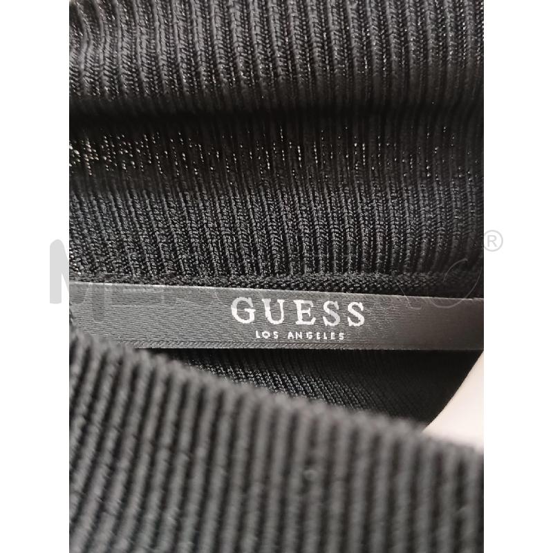 VESTITO DONNA GUESS DI MAGLINA NERA BORCHIE DORATE SMANICATO DOLCEVITA  | Mercatino dell'Usato Torino tenivelli 5