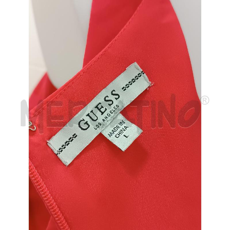 VESTITO DONNA GUESS ROSSO SMANICAT APERTO IN VITA  | Mercatino dell'Usato Torino tenivelli 5