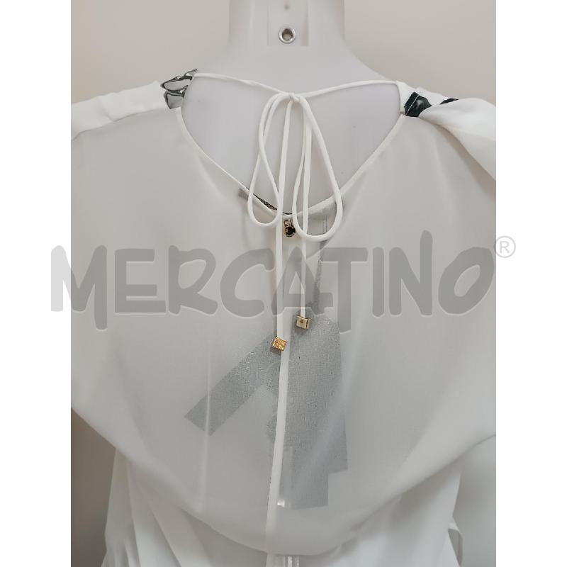 VESTITO DONNA IANCA GONNA NERA DISEGNO CATENA  | Mercatino dell'Usato Torino tenivelli 4