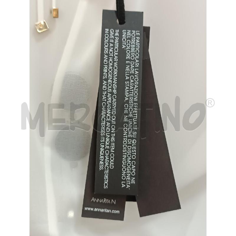 VESTITO DONNA IANCA GONNA NERA DISEGNO CATENA  | Mercatino dell'Usato Torino tenivelli 5