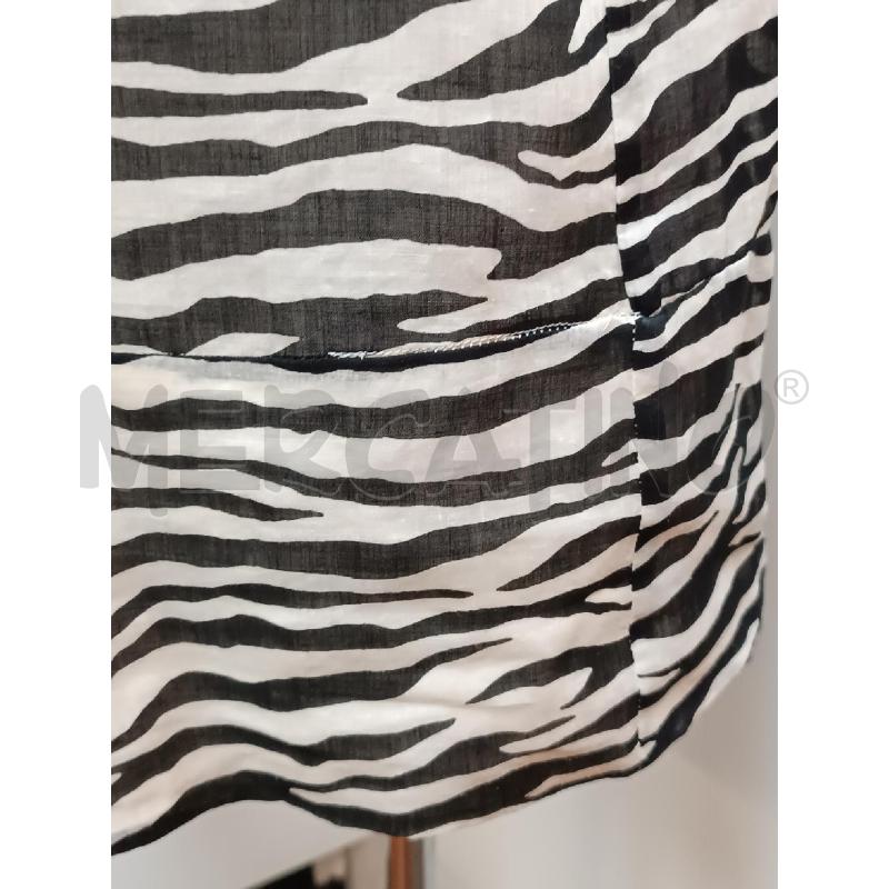 VESTITO DONNA INTREND ZEBRATO NERO BIANCO SMANICATO | Mercatino dell'Usato Torino tenivelli 3