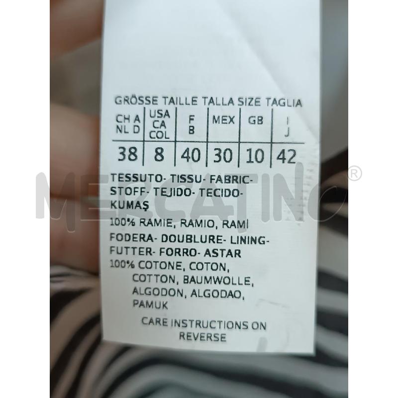VESTITO DONNA INTREND ZEBRATO NERO BIANCO SMANICATO | Mercatino dell'Usato Torino tenivelli 5
