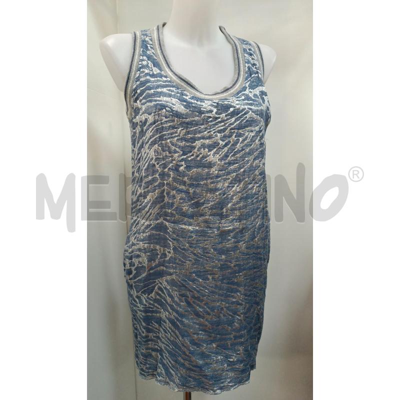 VESTITO DONNA JIJIL SMANICATO AZZURRO CARTA DA ZUCCHERO GRIGIO LUCCICANTE | Mercatino dell'Usato Torino tenivelli 1