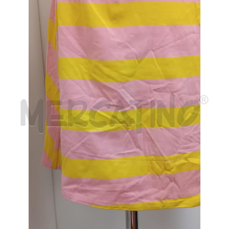VESTITO DONNA JUST CAVALLI BRETELLE RIGHE ROSA GIALLE  | Mercatino dell'Usato Torino tenivelli 3