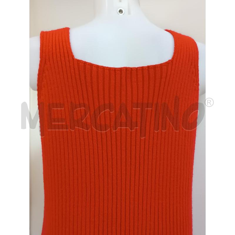 VESTITO DONNA KALI DI MAGLIA ROSSO SMANICATO SCOLLO V  | Mercatino dell'Usato Torino tenivelli 3