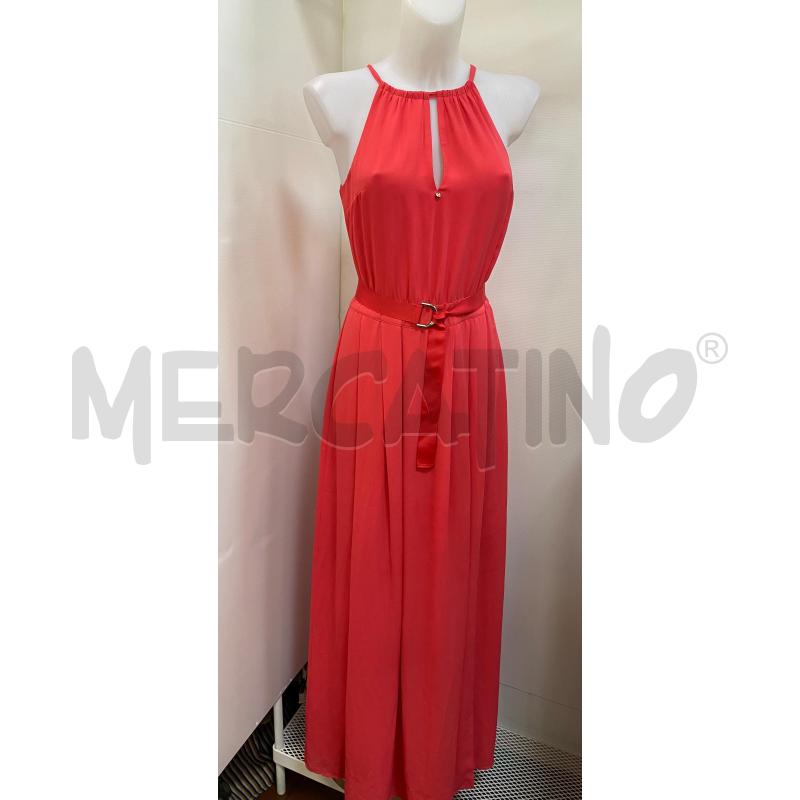 VESTITO DONNA KOCCA ROSSO CORALLO SMANICATO LUNGO | Mercatino dell'Usato Torino tenivelli 1