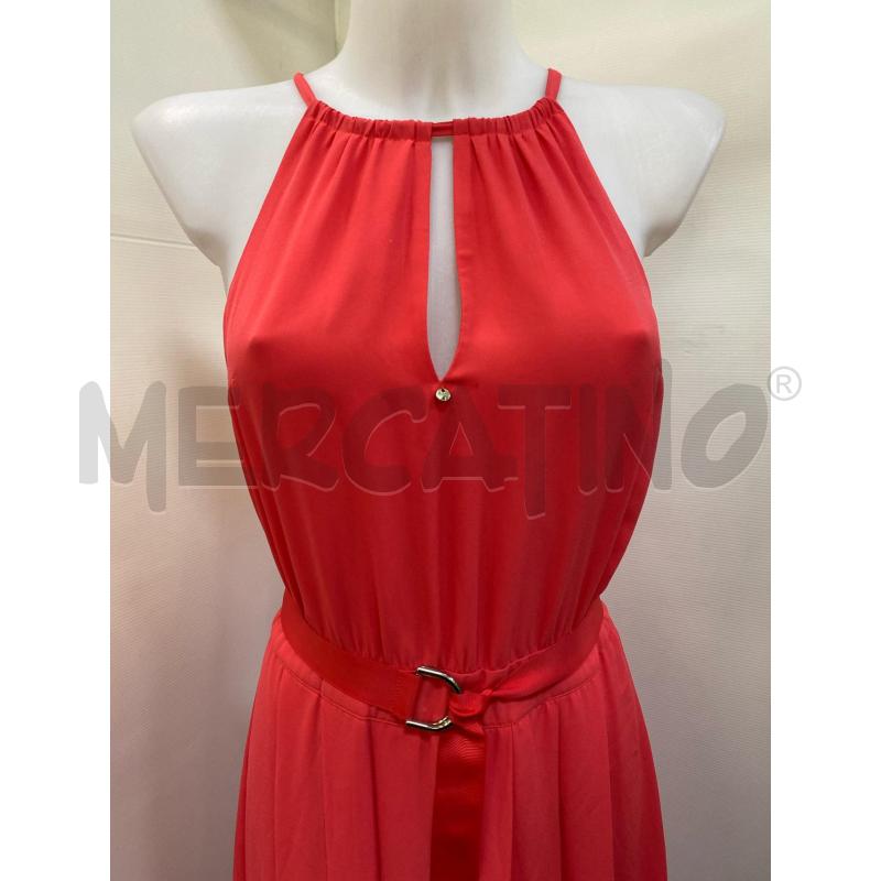 VESTITO DONNA KOCCA ROSSO CORALLO SMANICATO LUNGO | Mercatino dell'Usato Torino tenivelli 2