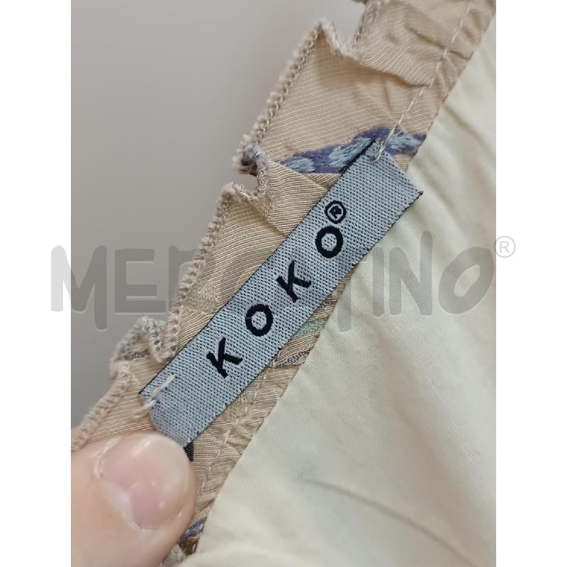VESTITO DONNA KOKO BRETELLE BEIGE RIGHE LILLA | Mercatino dell'Usato Torino tenivelli 5