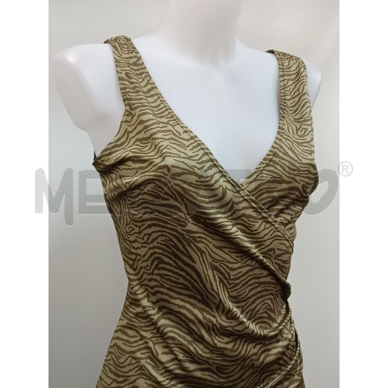VESTITO DONNA KOOKAI BEIGE ZEBRATO SMANICATO  | Mercatino dell'Usato Torino tenivelli 2