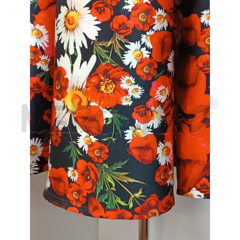 VESTITO DONNA LASAISON SMANICATO FLOREALE ROSSO BIANCO | Mercatino dell'Usato Torino tenivelli 3