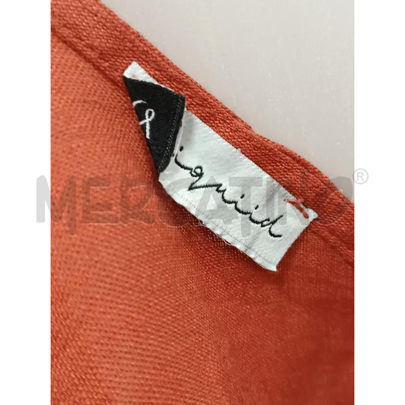VESTITO DONNA LIQUIID MISTOLINO ARANCIONE MATTONE SMANICATO MOLTO LUNGO  | Mercatino dell'Usato Torino tenivelli 4