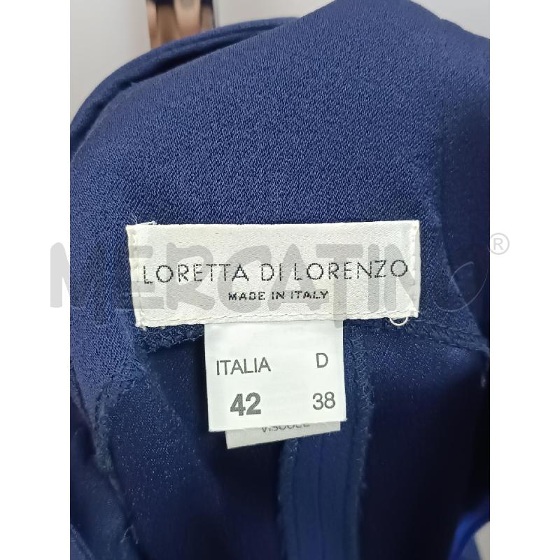 VESTITO DONNA LORETTA DI LORENZO SMANICATO BLUNOTTE | Mercatino dell'Usato Torino tenivelli 5
