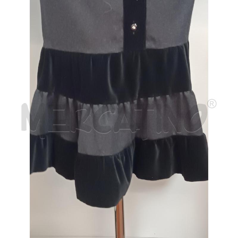 VESTITO DONNA LUISA SPAGNOLI GRIGIO INSERTO BORDO VELLUTO NERO | Mercatino dell'Usato Torino tenivelli 3