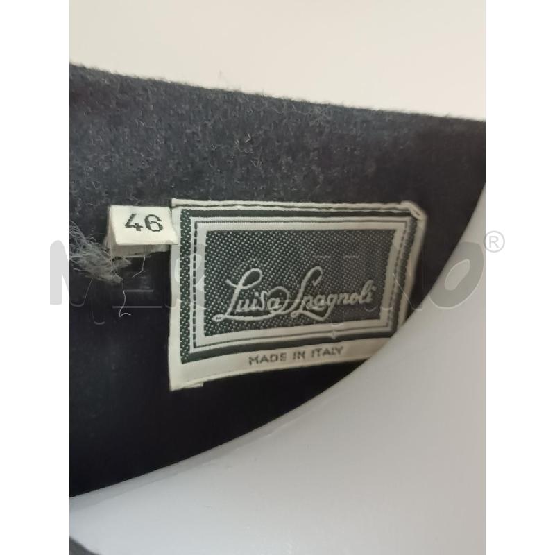 VESTITO DONNA LUISA SPAGNOLI GRIGIO INSERTO BORDO VELLUTO NERO | Mercatino dell'Usato Torino tenivelli 5