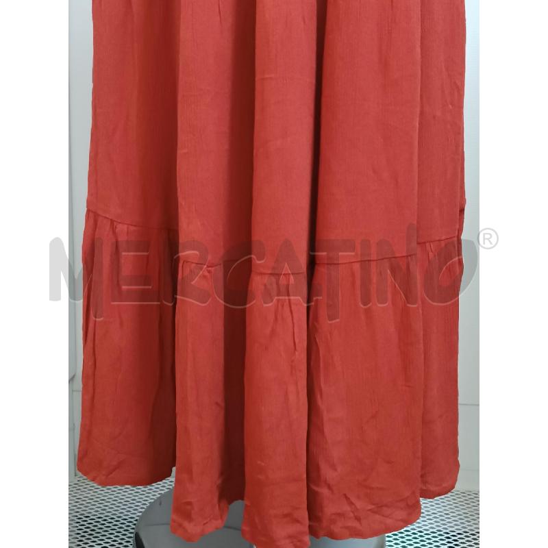 VESTITO DONNA LUNGO BRETELLE MARRONE ARANCIONE JACQUELINE  | Mercatino dell'Usato Torino tenivelli 3