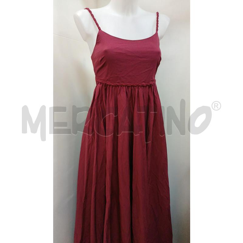 VESTITO DONNA LUNGO DIXIE BORDEAUX BRETELLE INTRECCIATE  | Mercatino dell'Usato Torino tenivelli 1