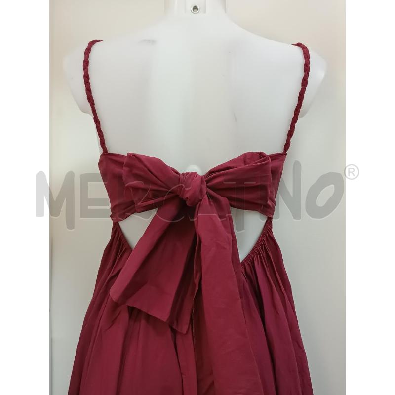VESTITO DONNA LUNGO DIXIE BORDEAUX BRETELLE INTRECCIATE  | Mercatino dell'Usato Torino tenivelli 2