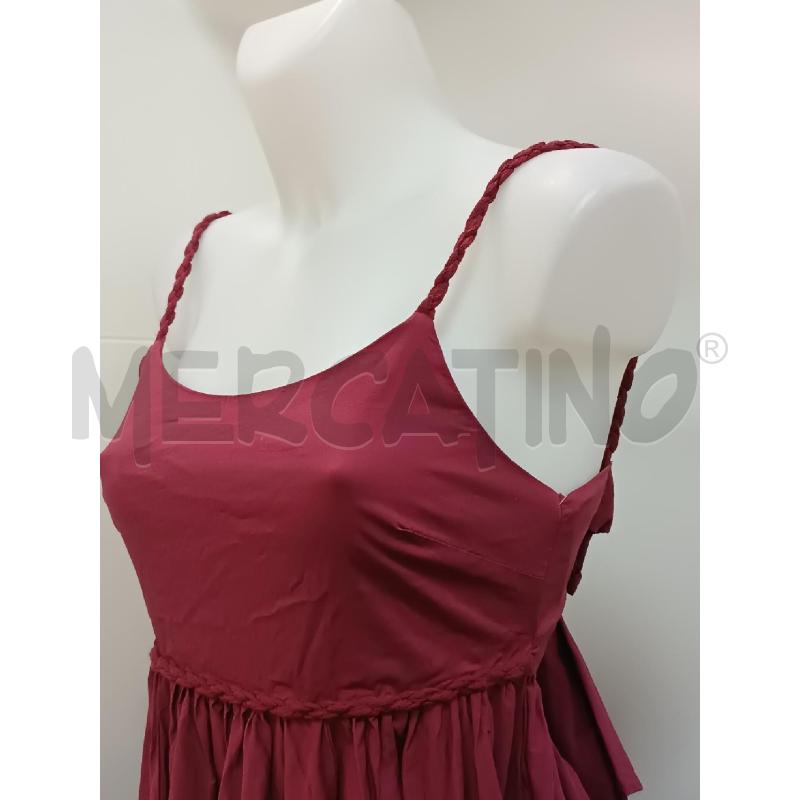 VESTITO DONNA LUNGO DIXIE BORDEAUX BRETELLE INTRECCIATE  | Mercatino dell'Usato Torino tenivelli 3