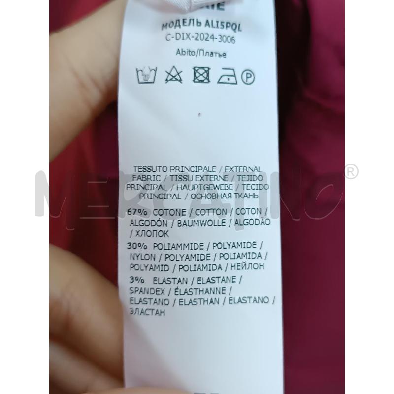 VESTITO DONNA LUNGO DIXIE BORDEAUX BRETELLE INTRECCIATE  | Mercatino dell'Usato Torino tenivelli 4