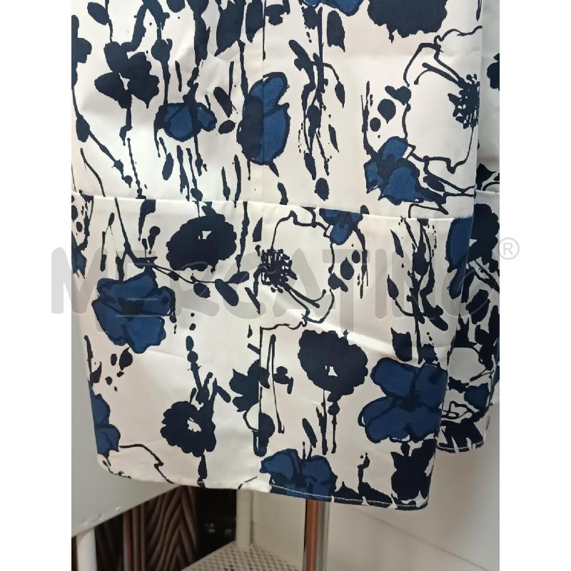 VESTITO DONNA MADE ITALY BIANO FLORELE BLU SMANICATO  | Mercatino dell'Usato Torino tenivelli 3