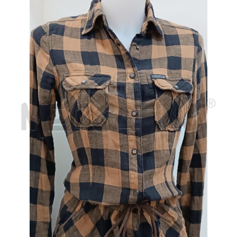 VESTITO DONNA MAISON SCOTCH QUADRETTI MARRONE NERO  | Mercatino dell'Usato Torino tenivelli 2