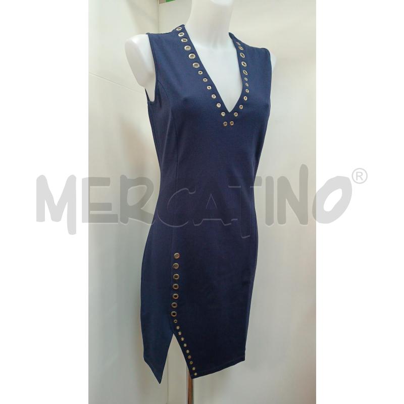 VESTITO DONNA MARCIANO BLU CON BORCHIE SMANICATO SCOLLO V  | Mercatino dell'Usato Torino tenivelli 1