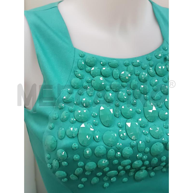 VESTITO DONNA MARCIANO GIESS AZZURRO SMANICATO CON COLLO GEMME  | Mercatino dell'Usato Torino tenivelli 2
