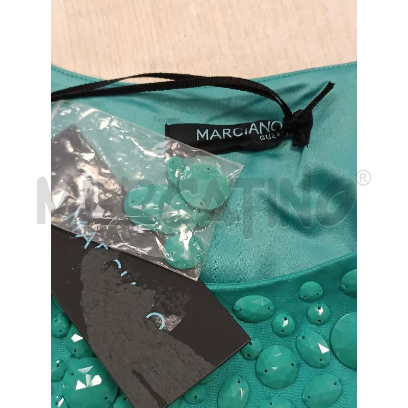 VESTITO DONNA MARCIANO GIESS AZZURRO SMANICATO CON COLLO GEMME  | Mercatino dell'Usato Torino tenivelli 5
