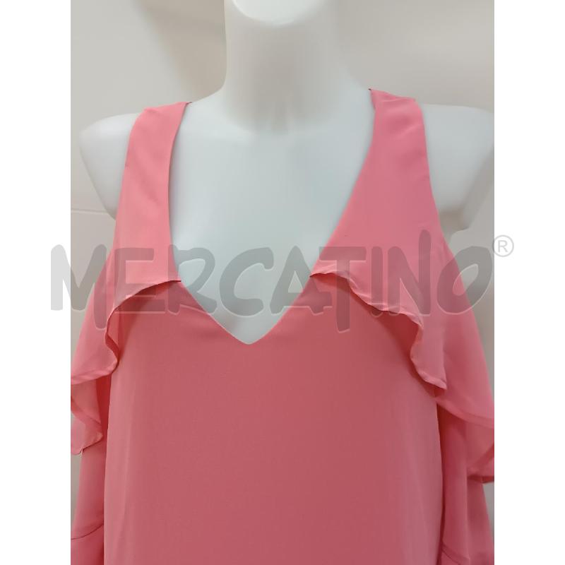 VESTITO DONNA MARCIANO GUESS ROSA MANICHE CON VOLLANT | Mercatino dell'Usato Torino tenivelli 3