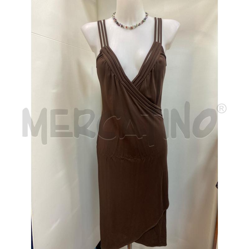 VESTITO DONNA MARELLA BRETELLE MARRONE  | Mercatino dell'Usato Torino tenivelli 1