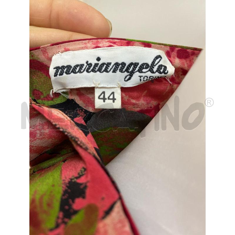 VESTITO DONNA MARIANGEKLA FLOREALE ROSA VERDE BEIGE 1/2 MANICA  | Mercatino dell'Usato Torino tenivelli 5
