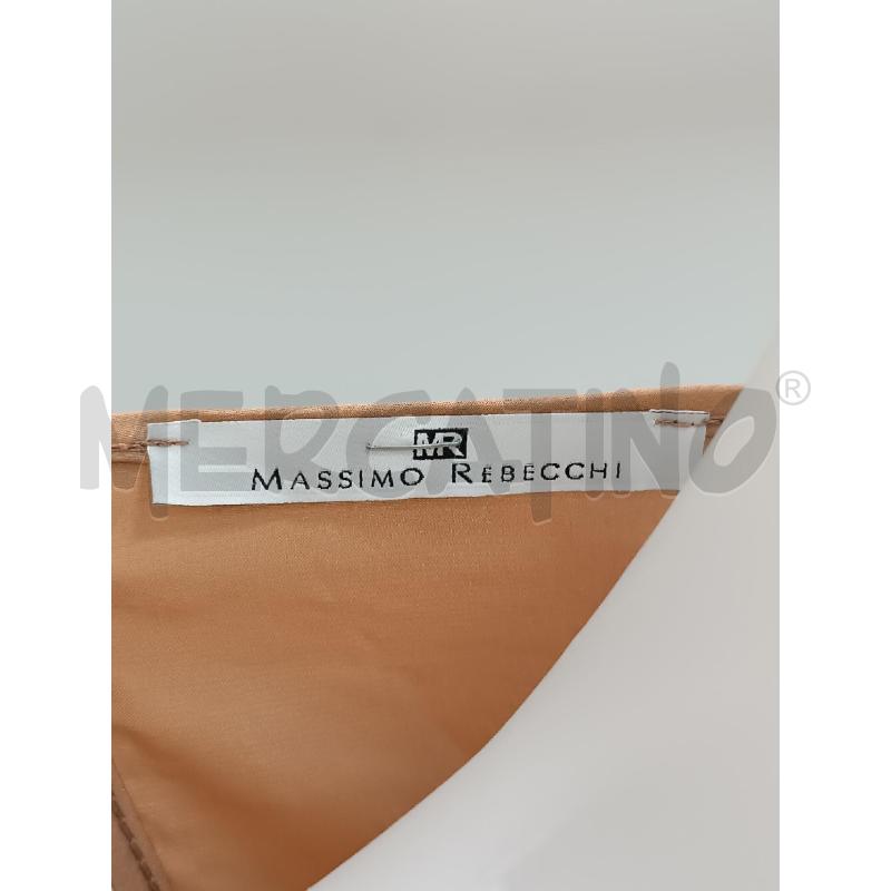 VESTITO DONNA MASSIMO REBECCHI PLISSETTATO ORO ROSA  SMANICATO  | Mercatino dell'Usato Torino tenivelli 5