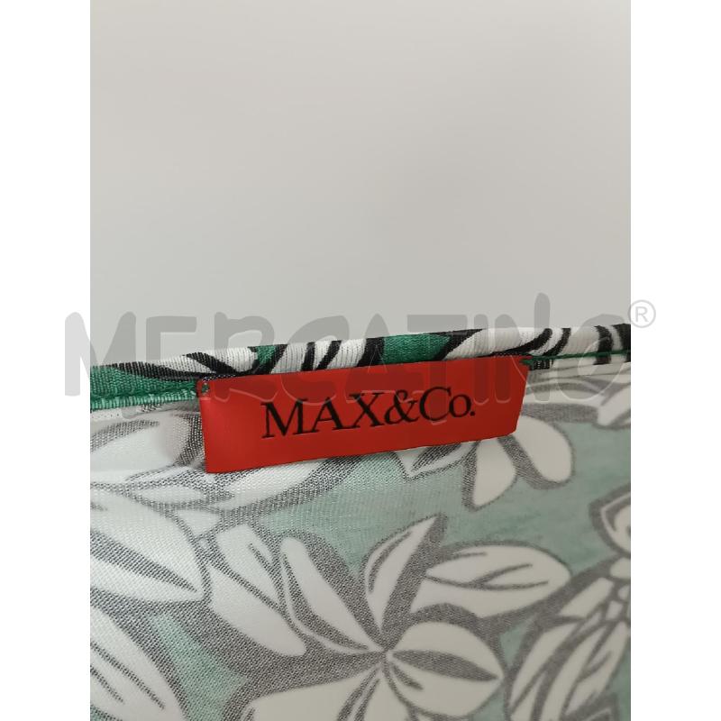 VESTITO DONNA MAX&CO VERDE FLOREALE NERO BIANCO SMANICATO  | Mercatino dell'Usato Torino tenivelli 5