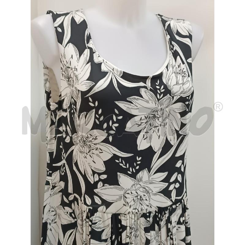 VESTITO DONNA MAX MARA SMANICATO NERO BIANCO FLOREALE | Mercatino dell'Usato Torino tenivelli 2