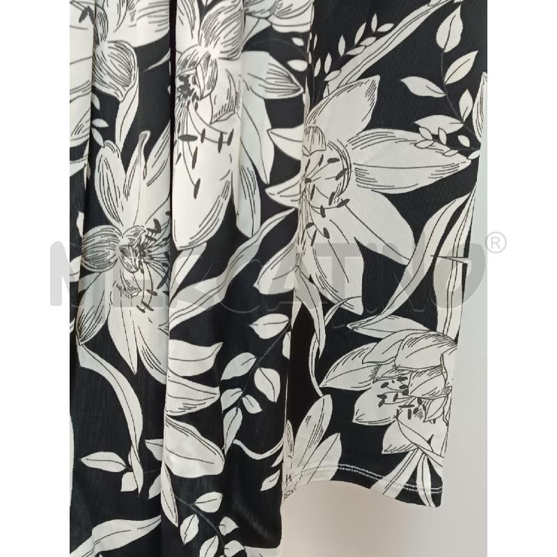 VESTITO DONNA MAX MARA SMANICATO NERO BIANCO FLOREALE | Mercatino dell'Usato Torino tenivelli 3