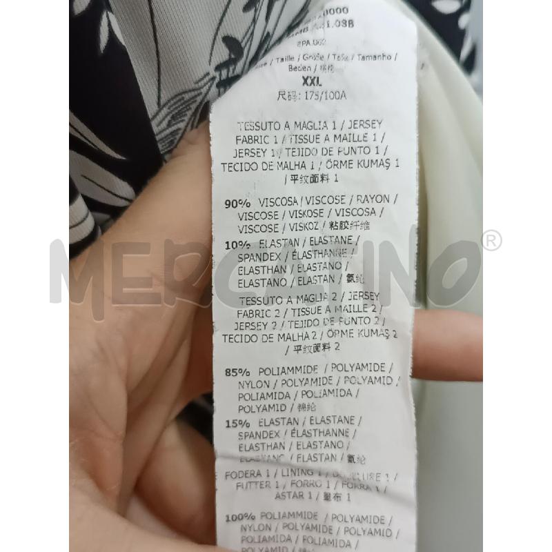 VESTITO DONNA MAX MARA SMANICATO NERO BIANCO FLOREALE | Mercatino dell'Usato Torino tenivelli 4