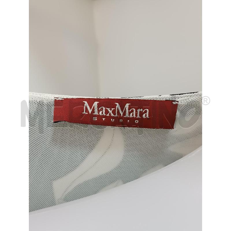 VESTITO DONNA MAX MARA SMANICATO NERO BIANCO FLOREALE | Mercatino dell'Usato Torino tenivelli 5