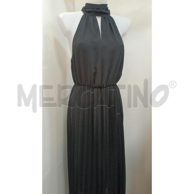 VESTITO DONNA MIMI MUA SMANICATO NERO PLISSE  | Mercatino dell'Usato Torino tenivelli 1