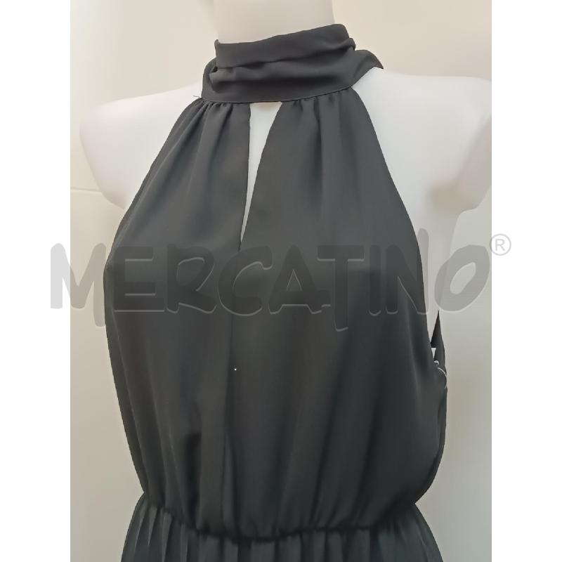 VESTITO DONNA MIMI MUA SMANICATO NERO PLISSE  | Mercatino dell'Usato Torino tenivelli 2
