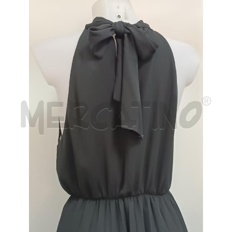 VESTITO DONNA MIMI MUA SMANICATO NERO PLISSE  | Mercatino dell'Usato Torino tenivelli 3