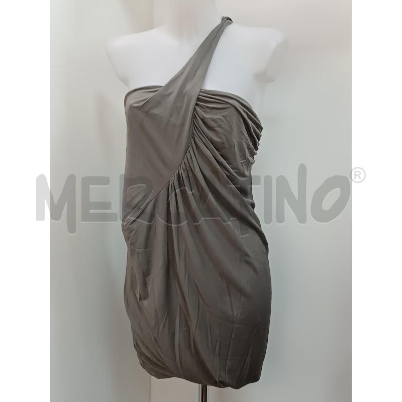 VESTITO DONNA MINI PINKO GRIGIO BRETELLE | Mercatino dell'Usato Torino tenivelli 1