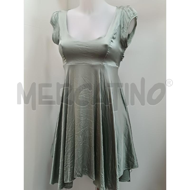 VESTITO DONNA MISS MISS BLU GRIGIO 100% SETA CON CINTURINA  | Mercatino dell'Usato Torino tenivelli 1